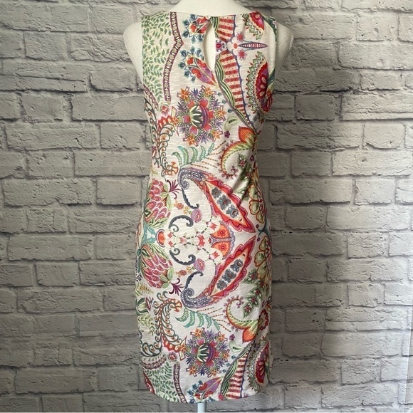 Desigual Colorful Floral Knit Sleeveless Rhinestone Lined Dress Size Small - Picture 7 of 12